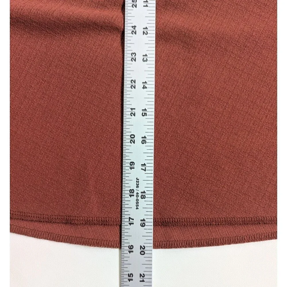 Gajettes Handmade Aline Boho Skirt Size Small Burnt Orange And Stretch Waist